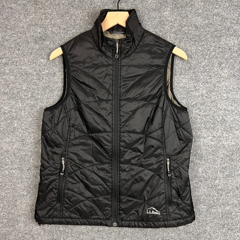 L.L. Bean Black Quilted Packable Puffer Vest